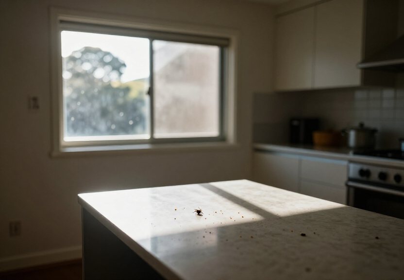 Rodent droppings in a Rosehill warehouse before pest control